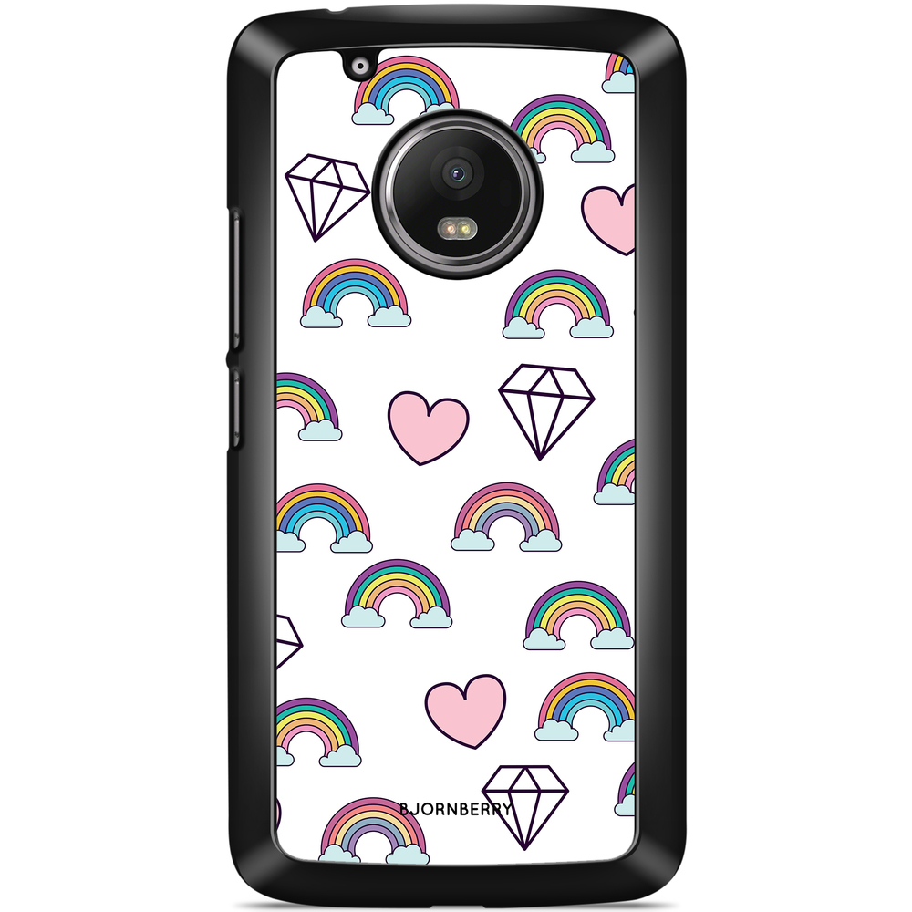 Moto G5 Plus Case - Rainbows & Diamonds