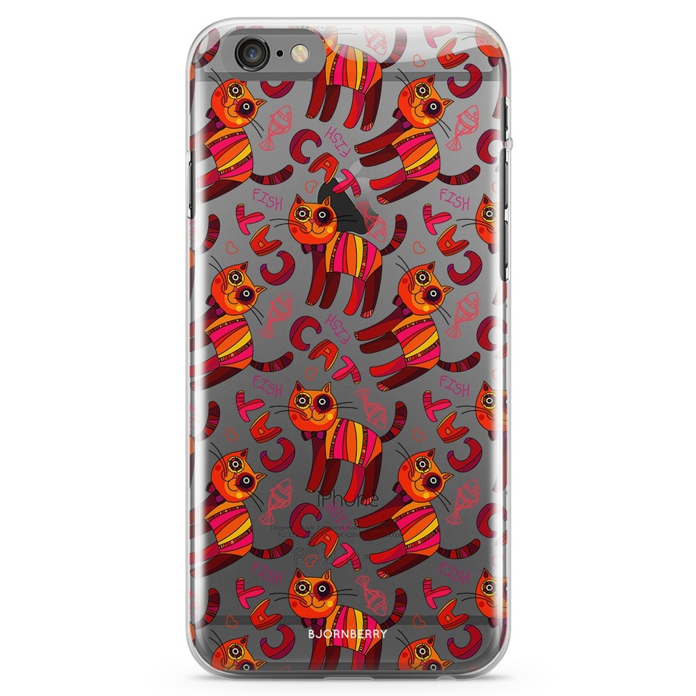 iPhone 6 Plus/6s Plus TPU Case - Cat & Fish