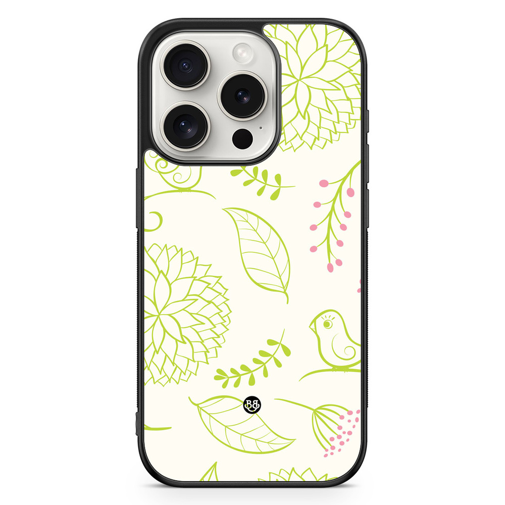 iPhone 15 Pro Case - Green Floral