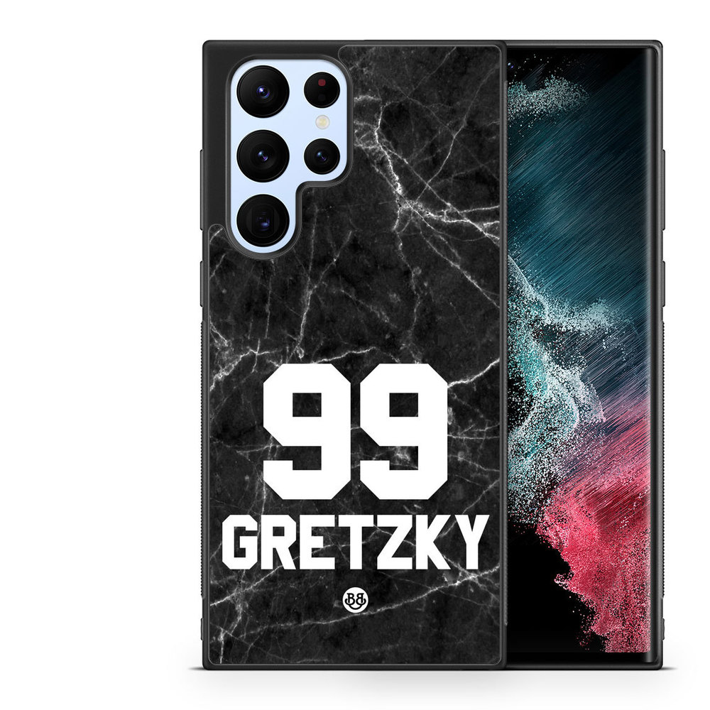 Samsung Galaxy S22 Ultra 5G Custom Case - Black Marmor Number