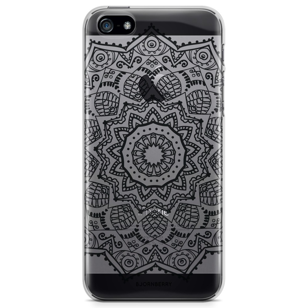 iPhone 5/5S/SE (2016) TPU Case - Black Mandala