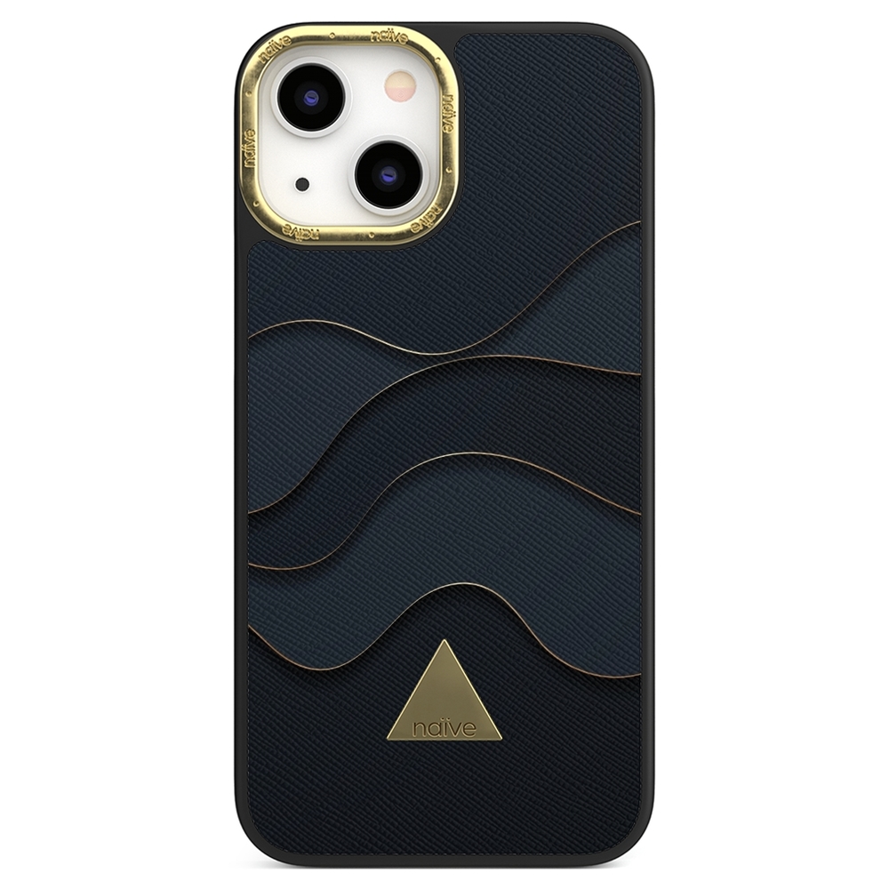 Naive iPhone 13 Mini Case - Golden Waves