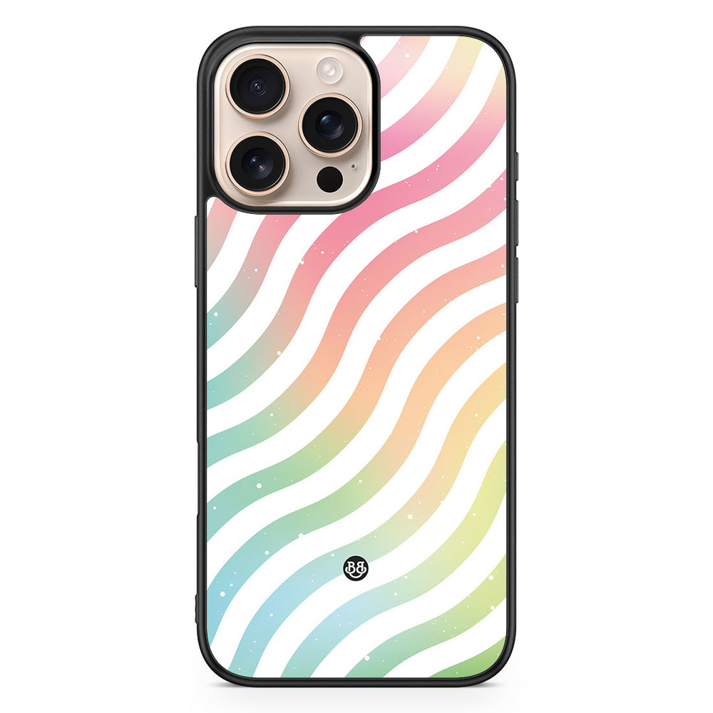 iPhone 16 Pro Max Case - Wavy Rainbow