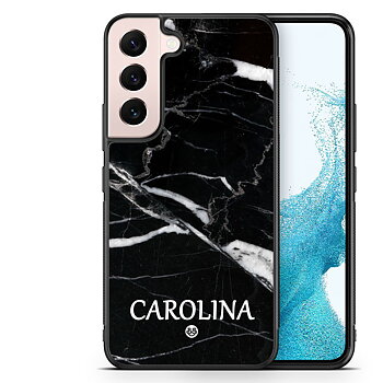 Samsung Galaxy S23 5G Custom Case - Black Marble Name