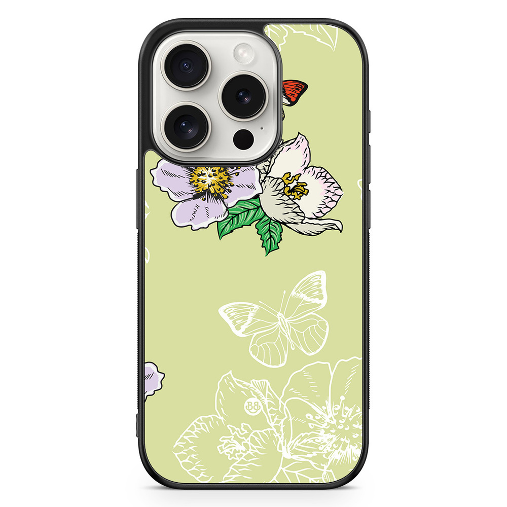 iPhone 15 Pro Case - Butterfly Flower
