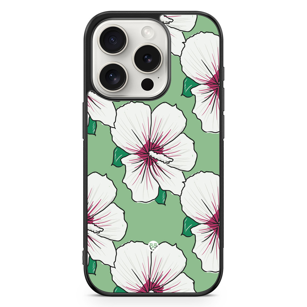 iPhone 15 Pro Case - Creamy White Flowers