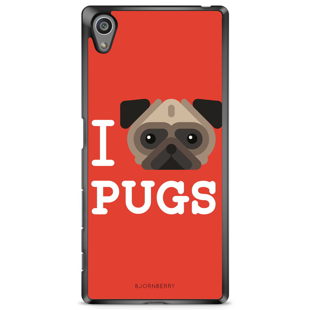 Sony Xperia Z5 Premium Case - I Love Pugs