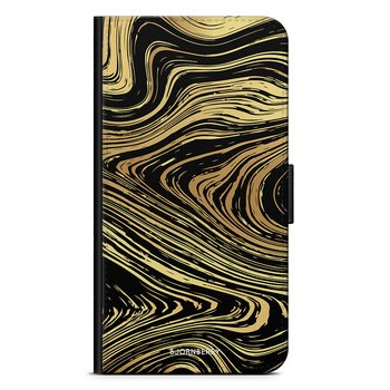 Sony Xperia Z3+ Wallet Case - Gold Marble