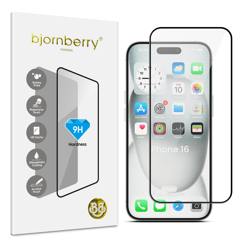 Bjornberry iPhone 16 - Tempered Glas Screen Protector