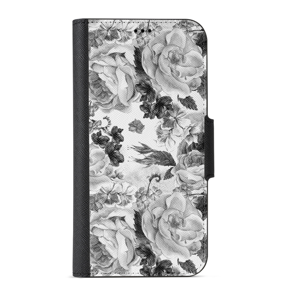 Naive Samsung Galaxy S7 Wallet Case- Grey Roses
