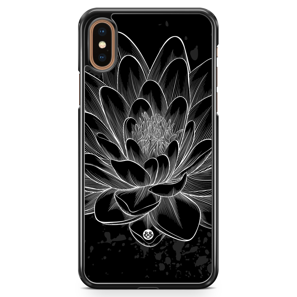 iPhone XS Max Case - Black/White Lotus