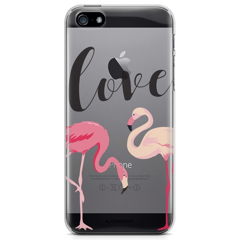 iPhone 5/5S/SE (2016) TPU Case - Love Flamingo