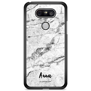 LG G5 Case Custom - White Marble Name