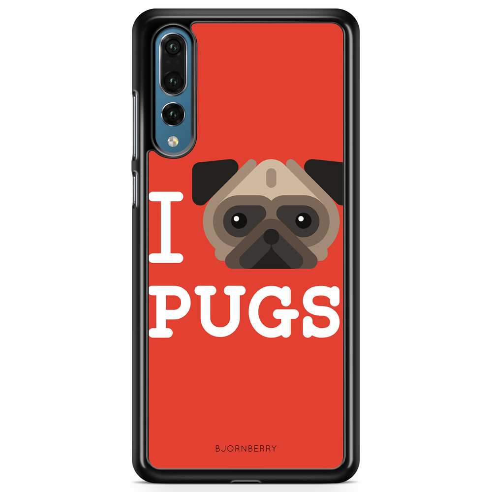 Huawei P20 Pro Case - I Love Pugs