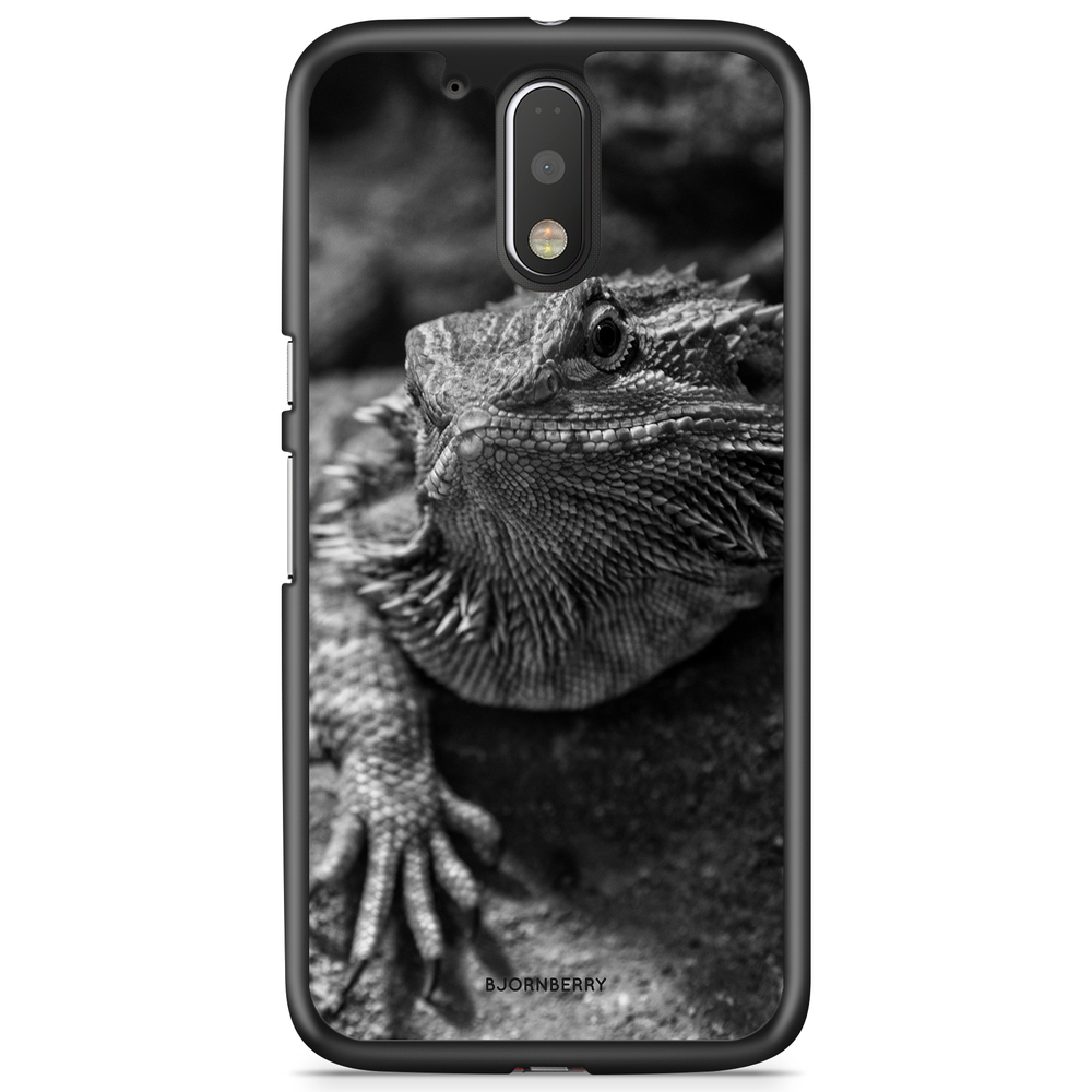 Moto G4/G4 Plus Case - Black/White Lizard