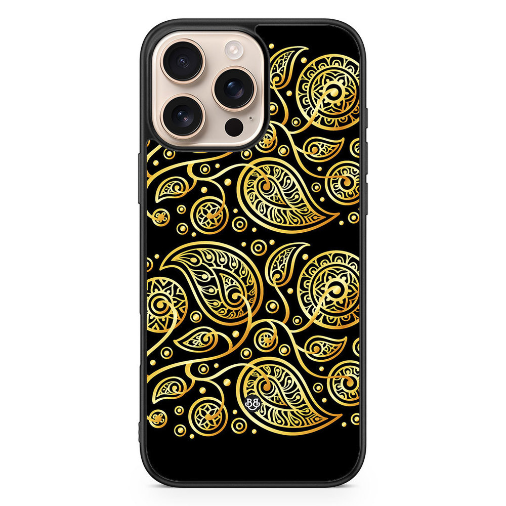 iPhone 16 Pro Max Case - Gold Flowers