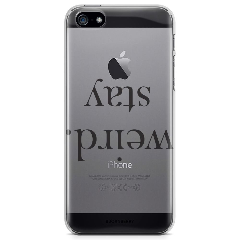 iPhone 5/5S/SE (2016) TPU Case - STAY WEIRD Black