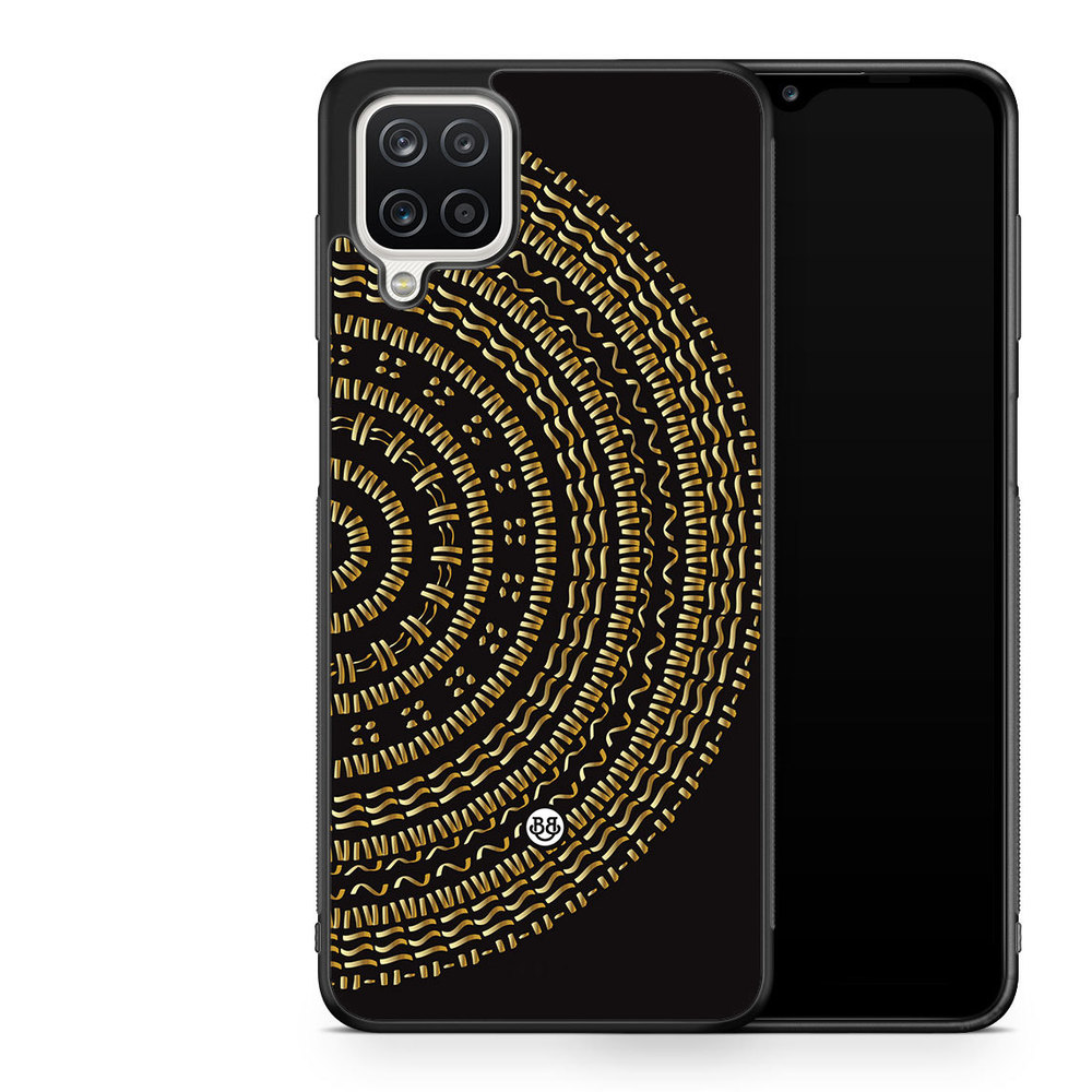 Samsung Galaxy A12 Case - Mandala Gold/Black