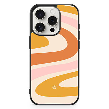 iPhone 15 Pro Skal - Orange 70-tal
