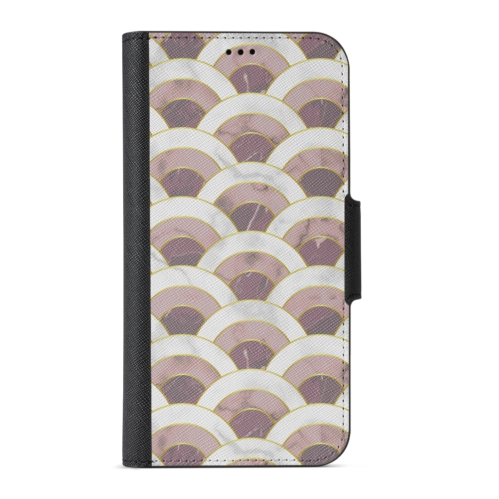 Naive Samsung Galaxy S7 Wallet Case- Pink Marble Wave