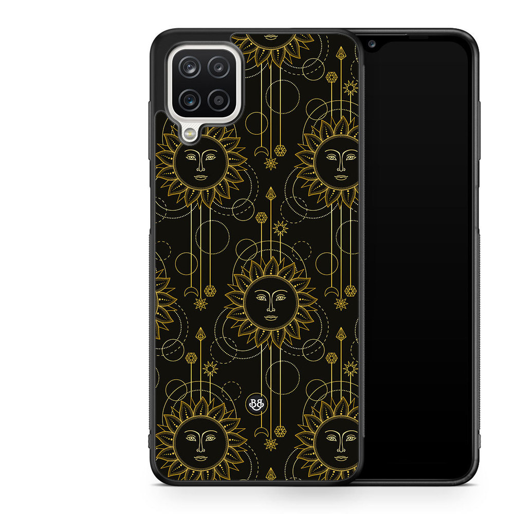 Samsung Galaxy A12 Case - Gold Suns