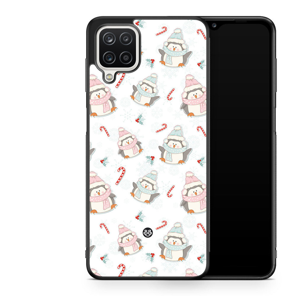 Samsung Galaxy A12 Case - Christmas Penguins