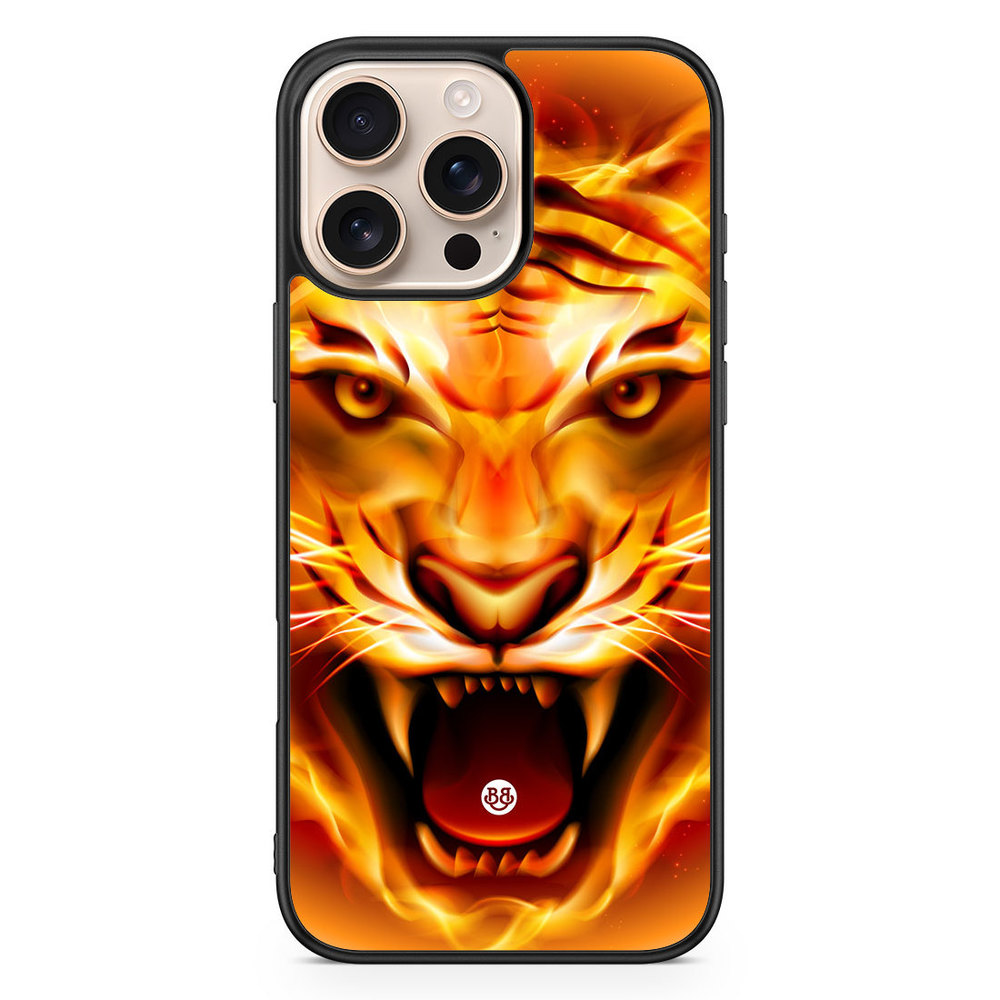 iPhone 16 Pro Max Case - Flames Tiger