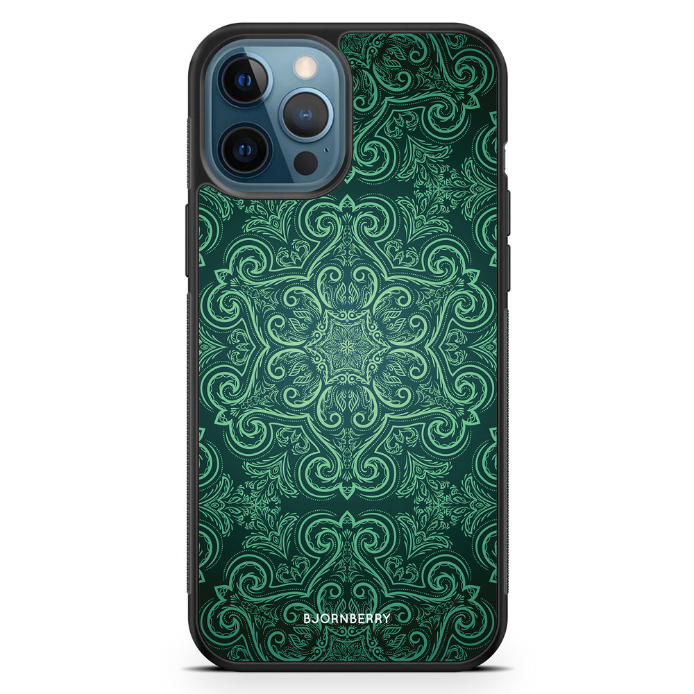 iPhone 12 Pro Case - Green Retro Pattern