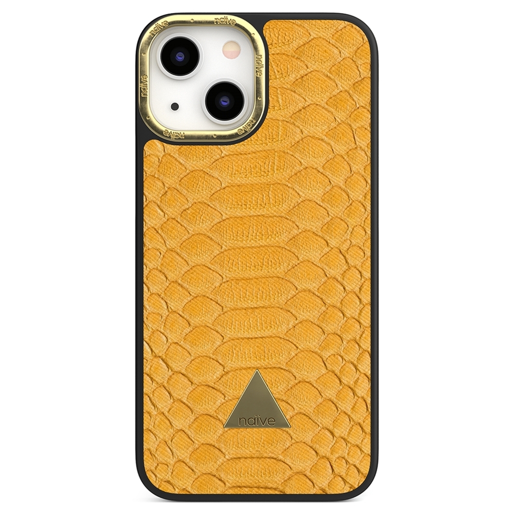 Naive iPhone 13 Mini Case - Yellow Snake