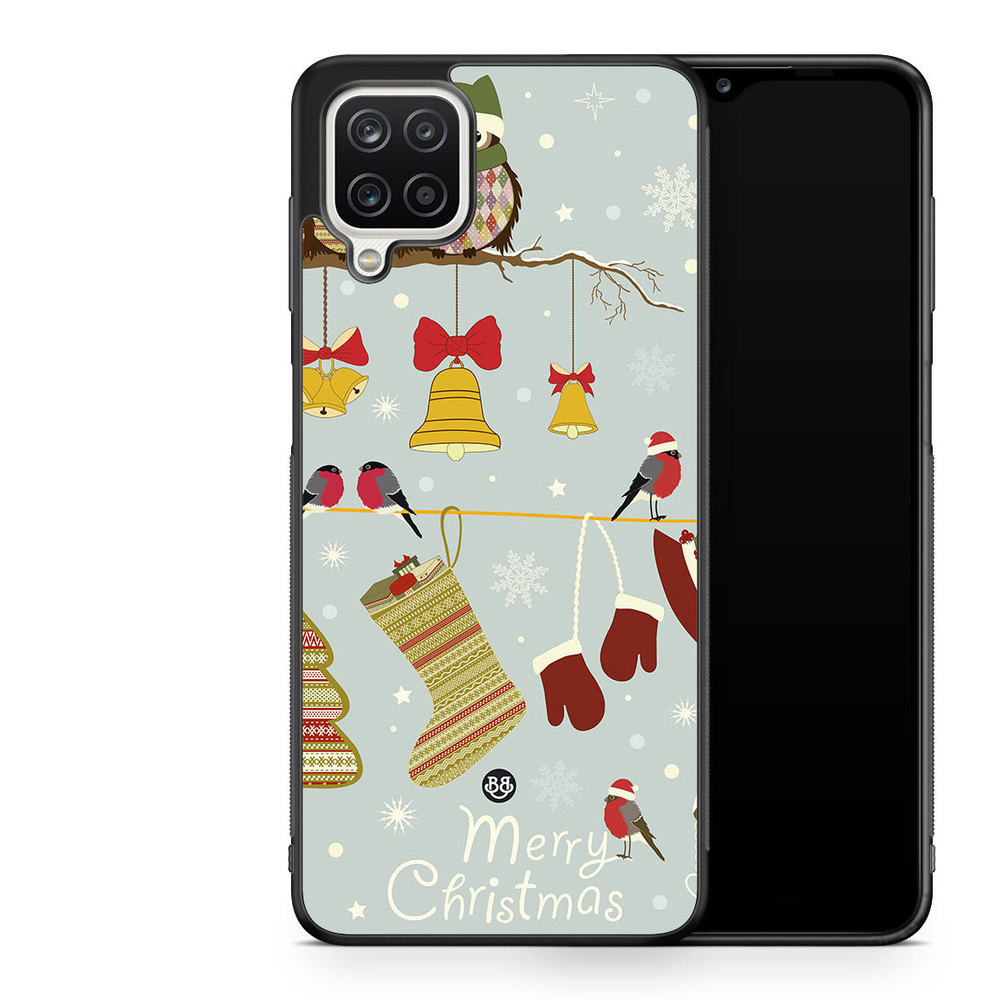 Samsung Galaxy A12 Case - Christmas Owls