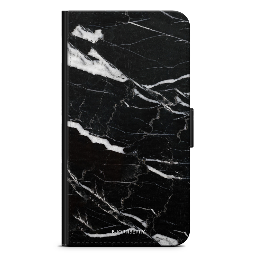 Huawei P10 Lite Wallet Case - Black Marble