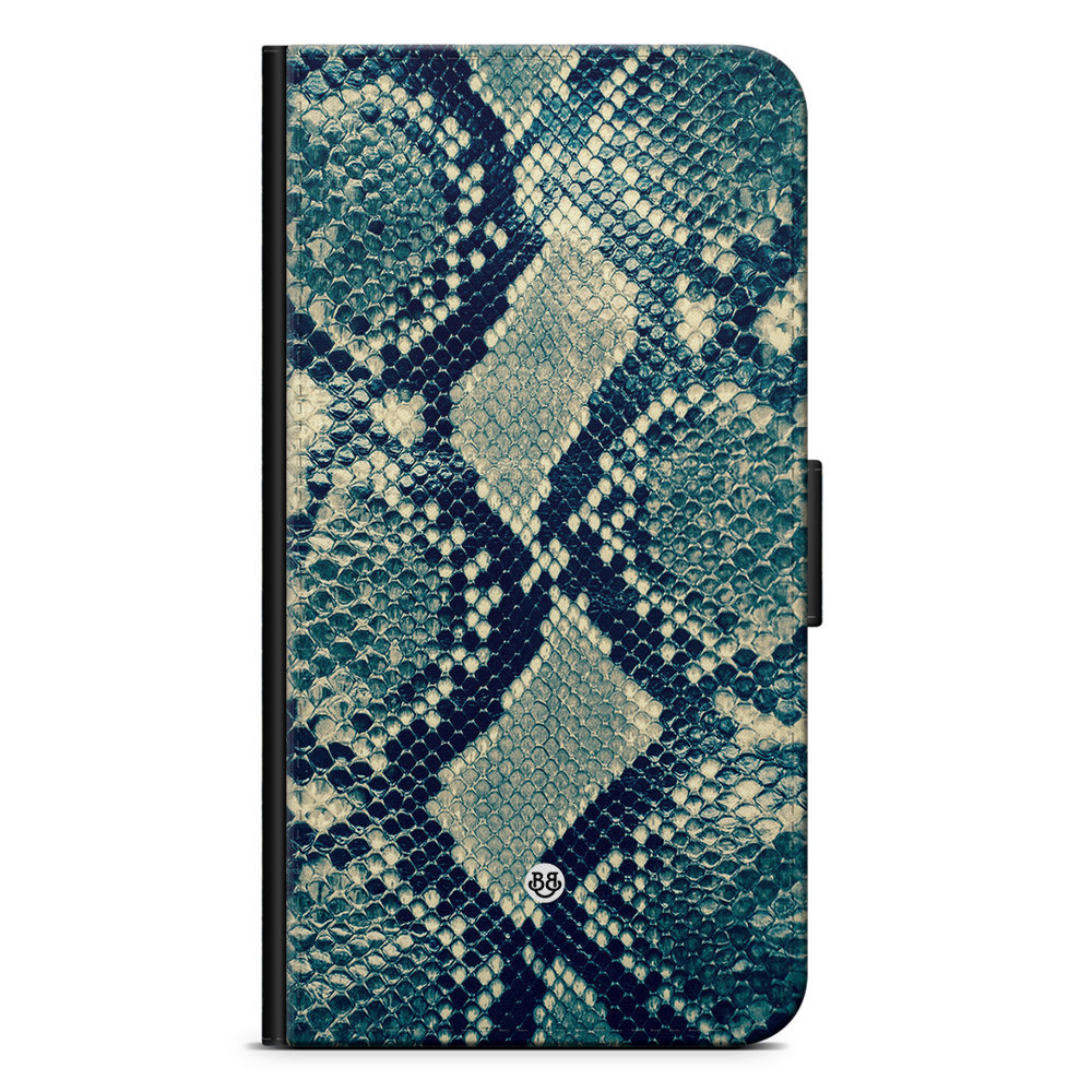 Xiaomi 12 Pro Wallet Case - Blue Snakeskin