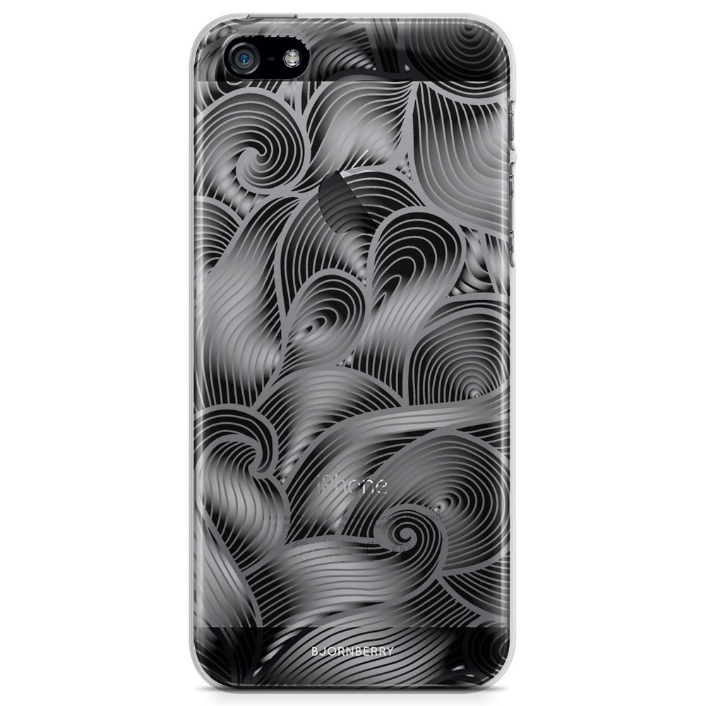 iPhone 5/5S/SE (2016) TPU Case - Black Waves