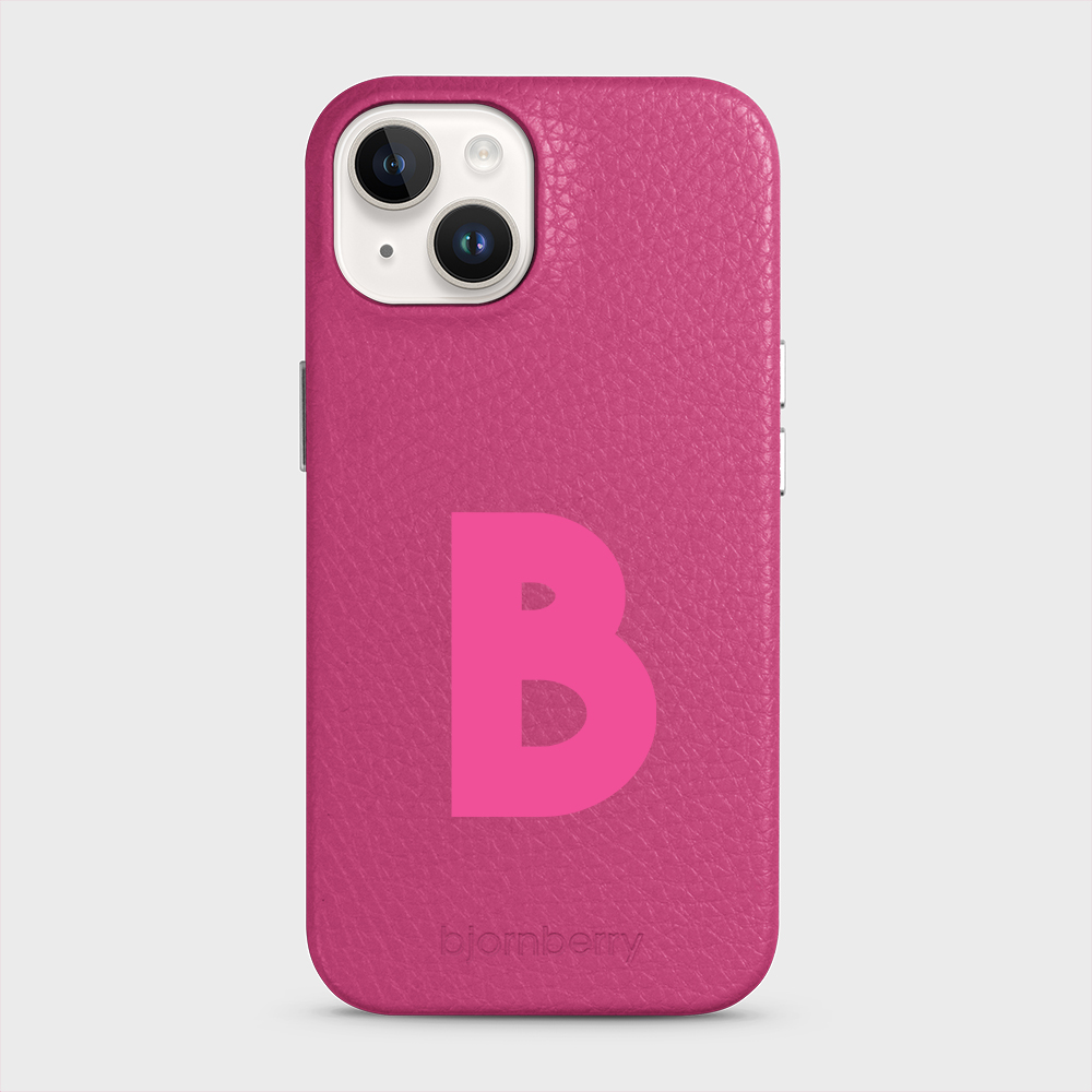 iPhone 15 Personalised Leather Case - Initial - 3