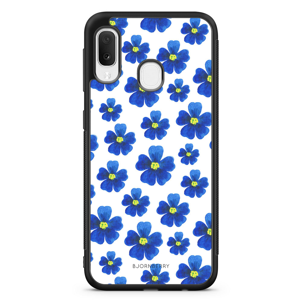 Samsung Galaxy A20e Case - Blue Flowers
