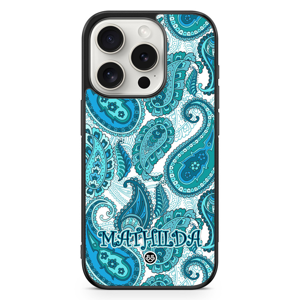 iPhone 15 Pro Custom Case - Paisley Name