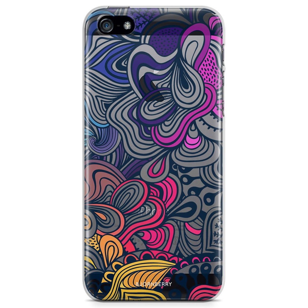 iPhone 5/5S/SE (2016) TPU Case - Retro Flowers