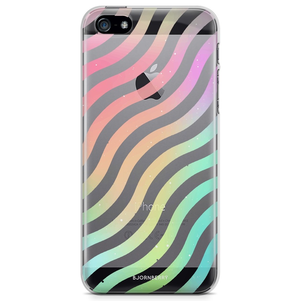 iPhone 5/5S/SE (2016) TPU Case - Wavy Rainbow