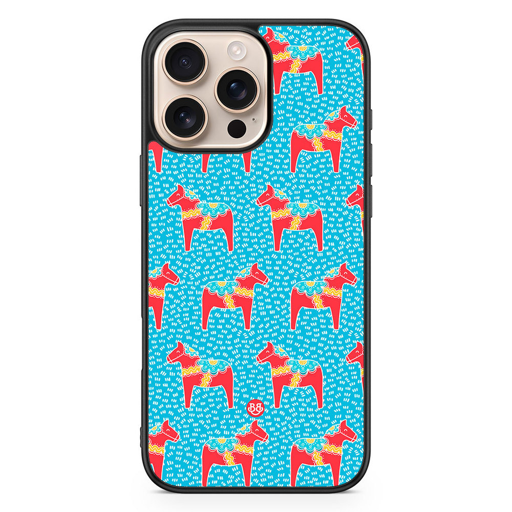 iPhone 16 Pro Max Case - Dala horse Pattern