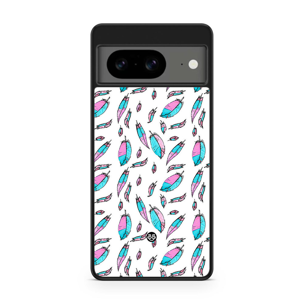 Google Pixel 8 Case - Pink/Blue Feathers