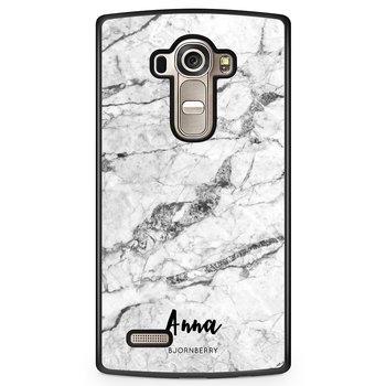 LG G4 Skal Custom - Vit Marmor Namn