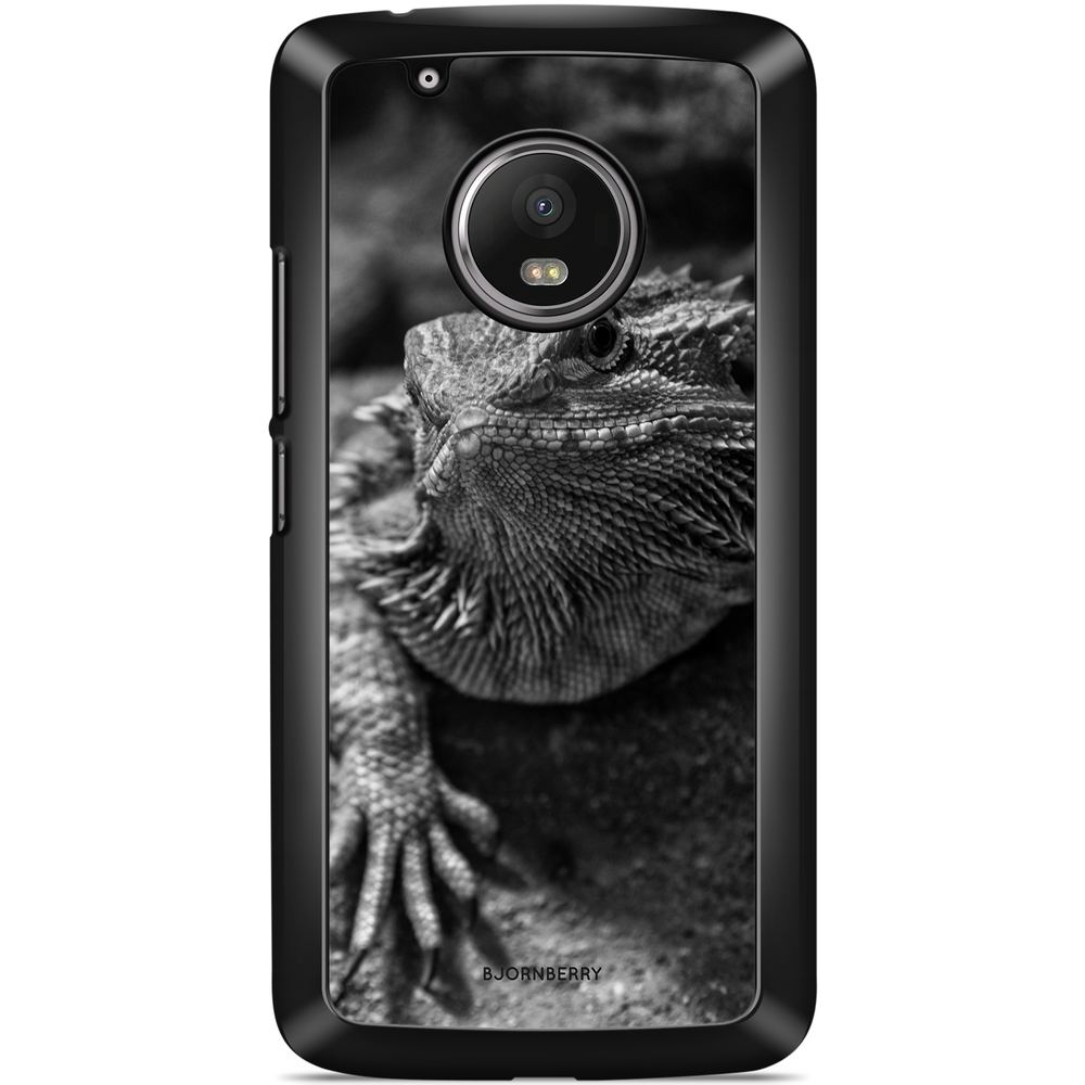 Moto G5 Plus Case - Black/White Lizard