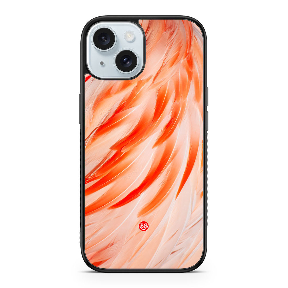 iPhone 15 Case - Flamingo Feathers