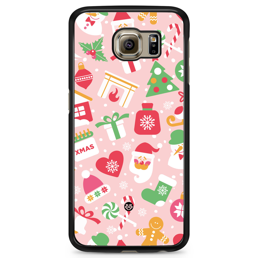 Samsung Galaxy S6 Edge Case - Pink Christmas
