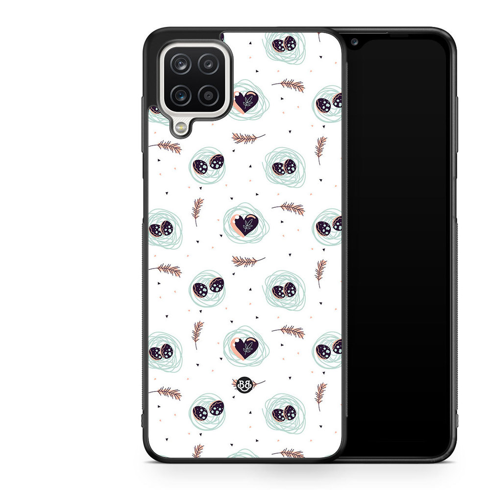 Samsung Galaxy A12 Case - Eggs and Hearts