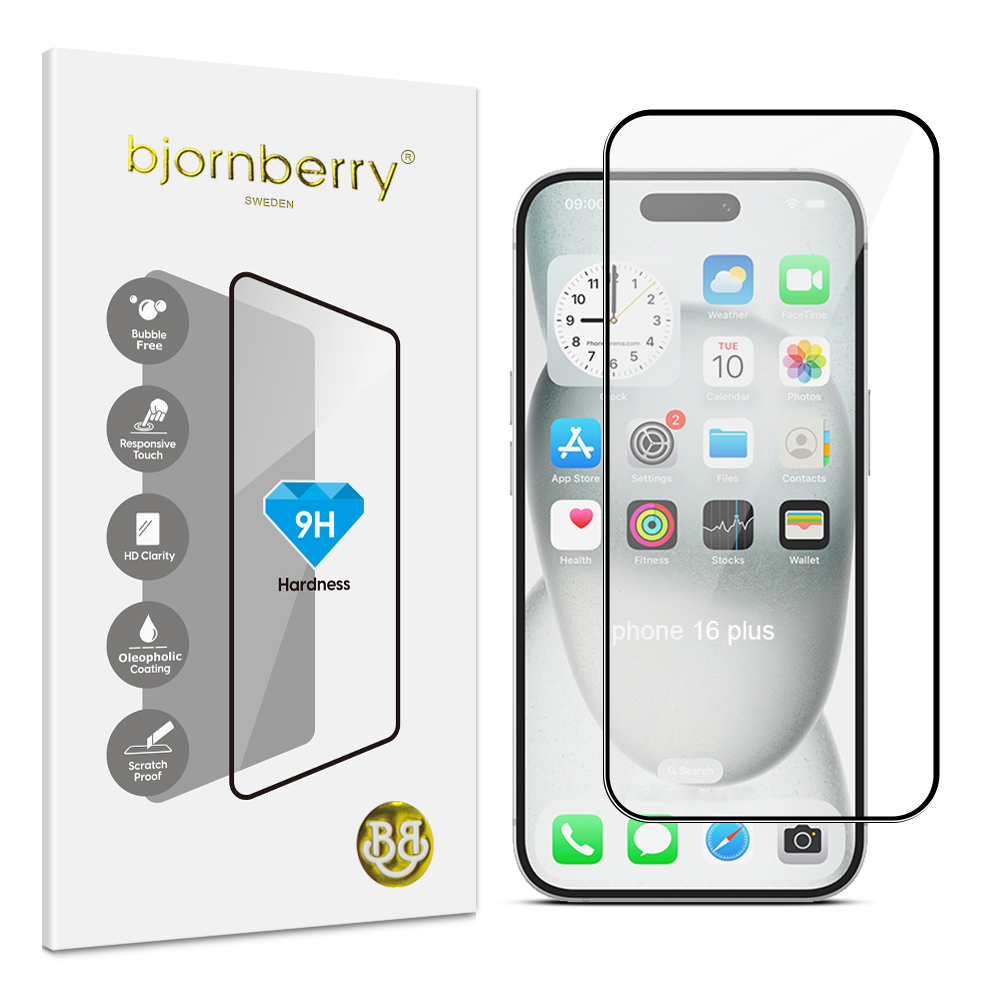 Bjornberry iPhone 16 Plus - Tempered Glas Screen Protector