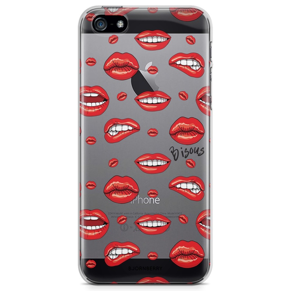 iPhone 5/5S/SE (2016) TPU Case - Bisous Lips