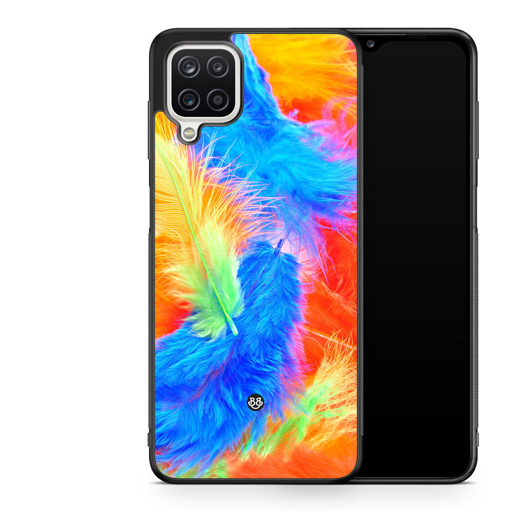 Samsung Galaxy A12 Case - Easter Feathers
