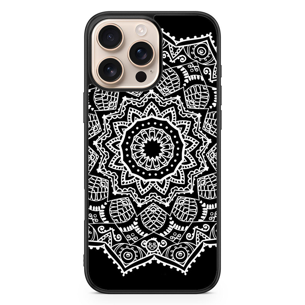 iPhone 16 Pro Max Case - White Mandala