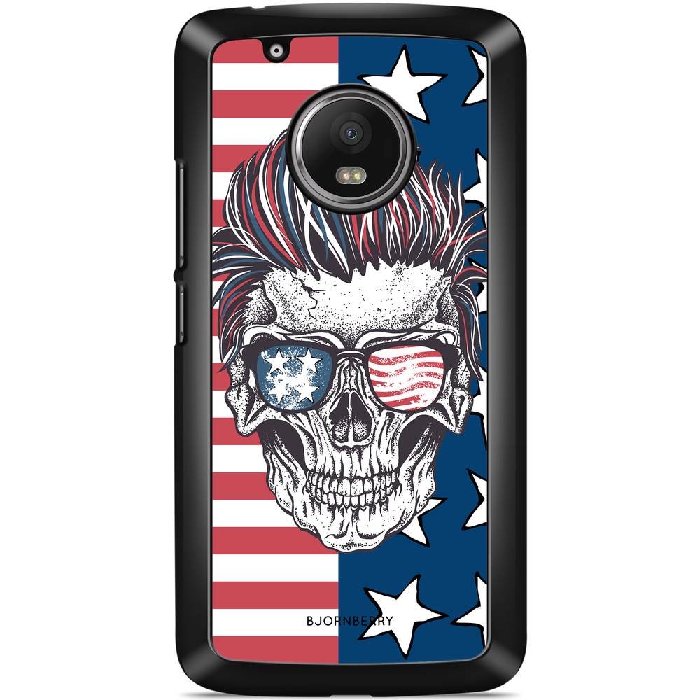 Moto G5 Plus Case - USA Skull